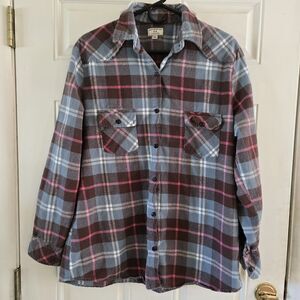 Matchstick Argus XL Women's Thick Flannel Shirt Button Up Pockets Tartan Plaid